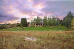 Aspens-around-beautiful-home-sunset