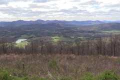 Blueridge Parkway View of Lake and Mountains
