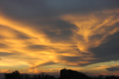 sunset clouds dramatic light