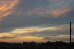 sunset clouds dramatic light